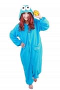 Aikuisten Seesamikatu Cookie Elmo -asu blue XL