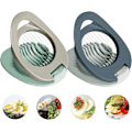 Miniatyrbilde 1 av 7: Eggedeler med rustfritt ståltråd, multifunksjonell eggekutter for jevn kutting av kokte egg, skinke, banan og jordbær blue green