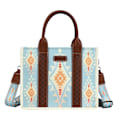 Pikkukuva 1 / 5: Wrangler Tote -laukku, Western-tyyliset käsilaukut naisille, olkalaukku Boho Aztec -käsilaukut UUSI Blue S
