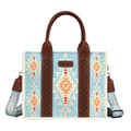 Wrangler Tote Taske Western Tasker til Kvinder Skuldertaske Boho Aztec Håndtasker NY Blue S