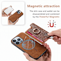 Pikkukuva 4 / 5: B5 iPhone 16 Pro Max -kotelo 2-in-1 Magneettinen Irrotettava Korttipidike Nahka+TPU Puhelin Kotelo - Ruskea Brown