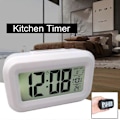Miniatyrbild 3 av 5: Digital Väckarklocka Batteridriven Snooze Nattlampa Design White
