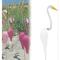 Miniatyrbilde 1 av 5: Florida Dansende Fugler Hage Metallkunst, Fargerik Virvlende Fugl, Dynamisk og Lekfull Flamingo Vindspinner Hageskulptur White