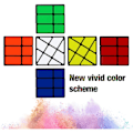 Miniatyrbilde 3 av 3: Magic Cube Fenghuolun 3x3, Speed Puzzle Cube Glatt Klistremerke 3D Puzzle Cube Hjernetrening Pedagogisk Leke for Barn Gutter Jenter Voksne