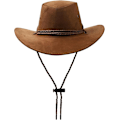 Miniatyrbild 2 av 6: Cowboyhatt Western Solhatt Faux Filt Läder Mocka Maskerad Fest Kostym Outfit Resa Utomhus Solskydd För Herrar Dam Light brown