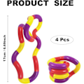 Miniatyrbillede 2 af 6: 4 stk. Tangle Fidget Legetøj, Kreative Stille Fidget Legetøj til Stresslindring, Finger Hånd Tangle Legetøj Klassisk Sensorisk Fidget Twist Legetøj