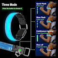 Miniatyrbilde 4 av 5: 4-pakning USB Oppladbare LED Armbånd, Reflekterende LED Løpearmbånd, Justerbart Blinkende Armbånd, Sikkerhets LED Armbånd for Arm/Håndledd/Ankel