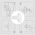 Miniatyrbilde 4 av 5: 2-pakning kjøleskaplåser for barn, kjøleskapsdørlåser for barn, barnesikre kjøleskaplåser for kjøleskapsdør frysedør White