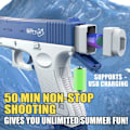 Miniatyrbillede 11 af 11: Elektrisk vandpistol Glock Automatisk vandblæser svømmelegetøj - blue 2 water tank