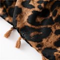 Miniatyrbilde 3 av 5: Langt, mykt skjerf for kvinner - Moteskjerf for kvinner Leopard Sjal Kveldsfest Tilbehør Dusk Brun