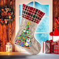 Miniatyrbild 4 av 8: Julstrumpor Diamantmålning Kits för Vuxna Nybörjare, 4 Pack Kamin Hängande Strumpor, DIY Strassmålning Julgransprydnader Christmas 2