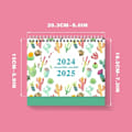 Miniatyrbild 3 av 4: 2024 - 2025 Skrivbordskalender - Stående Vändbar Skrivbordskalender, Januari 2024 Till Juni 2025, 18 Månader Cactaceae