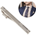Miniatyrbillede 3 af 3: Formal Herremode Legering Metal Sølv Simpel Slipsenål Slips Nål Klips Spænde Klips Forretning Bryllupsdragt Nytårsgave Holdbar