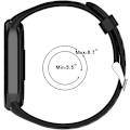 Miniatyrbilde 6 av 7: Smartklokke Rem Kompatibel med Xiaomi Mi Band 8, Silikonklokke Rem Håndleddsrem, Utbyttbar Armbånd Håndleddsrem Sløyfe Tilbehør black grey