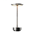 Miniatyrbild 2 av 5: Sladdlös Bordslampa Dimbar Vattentät Metall USB Uppladdningsbara Bordslampor - 1 st S2024123012091 silver