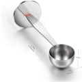 Miniatyrbillede 7 af 7: 2 i 1 Rustfrit Stål Kaffeske Tamper Dobbeltfunktion Kaffeske Multifunktionsskeholder Kaffeudstyr til Måling og Tampning