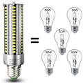 Miniatyrbillede 4 af 5: 2 Pak E27 LED Majslys Pærer 25W Dagslys Hvid 6000K 3000LM Ækvivalent 250W Glødepære, E27 LED Majslys E27 LED Lys Ikke Dæmpbar