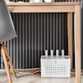 Miniatyrbilde 3 av 6: Dobbeltlags Wifi-ruter oppbevaringsboks skrivebord kontakt ledning organizer boks dekoder element skjult finish boks