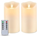 Miniatyrbillede 1 af 5: 6 stk. 3,25 cm Udendørs Vandtætte Flammeløse Lys, Flakkende Bevægelig Flamme LED Lys, Batteridrevne Lys Fjernbetjening