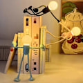 Miniatyrbillede 5 af 5: Skiftende Form Sjov Sportsmand Natlys, 2024 Nyeste DIY Form Natlys White