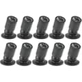 Mini infälld LED-spotlight 1W – 10-pack, svart, varmvit, 360° arm, transformator ingår