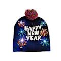 Miniatyrbild 1 av 4: 2024 NY LED Julhatt Kreativ Blinkande LED-ljus Stickad Hatt Snögubbe Vinter Varm Färg Stickad Mössa Julklapp 22