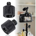 Miniatyrbild 2 av 7: Kamera Avatar Skruvadapter 2 st Tråd 3/8 till 1/4 Hanadapter och 1/4 Han till 3/8 Honadapter Set för Mikrofonstativ Kameramontering Monitor