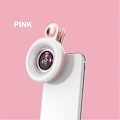 Miniatyrbillede 3 af 5: Universal Mobiltelefon 15x Makro Linse Fyldlys Selfie LED Ring Clip Flash Lys Pink