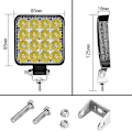 Pikkukuva 2 / 5: X 48W LED-työvalo, neliönmuotoinen kohdevalo 12V 24V pitkän kantaman LED-ajovalot IP67 kohde- ja tulvavalo peruutusvalo autoihin kuorma-autoihin traktoreihin maastoautoihin veneisiin (4 kpl)