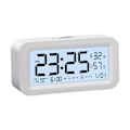 Miniatyrbild 1 av 5: Digital Elektronisk Klocka LED-Display Elektronisk Klocka Stereo Digital Display Snooze Väckarklocka 12/24H Byt Nedräkningstid NUO0430 White