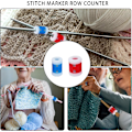 Miniatyrbild 5 av 6: Räknare för stickning Bärbar räknare för stickning Markör för 10 st räknare för stickning, vävning, stickning, virkning, gör-det-själv