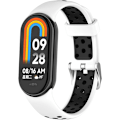 Pikkukuva 1 / 7: Älykellohihna Xiaomi Mi Band 8:lle yhteensopiva, silikoninen ranneke, vaihtohihna rannekkeelle, rannekkeen lenkki lisävarusteet white black
