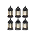 6 stk. Mini Ramadan Candle Mubarak Lanterne Led Eid Mubarak Lanterne Måne Stjerne Lys Bordpynt