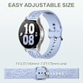 Miniatyrbild 5 av 7: Solrosgraverad rem kompatibel med Samsung Galaxy Watch 7 6 5 4 40mm 44mm Kvinnor, 20mm Mjukt Silikonband för Galaxy Watch Lilac