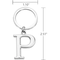 Miniatyrbillede 3 af 3: Nøglering Bogstav - Initial Alfabetet Nøglering Charm Bogstav P