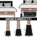 Miniatyrbillede 5 af 5: 8 stk. Premium Justerbare Møbelforhøjere (4 Høje og 4 Lave) - Robust Forhøjer med Pladsbesparende Design - Seng, Bord, Stol eller Sofa