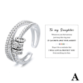 Miniatyrbillede 1 af 5: Til min datter Fidget Ring Anti Angst Ringe med Perler Spinner Til