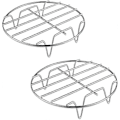 Miniatyrbild 1 av 5: Förpackning med 6/7/8 tums tillbehör för fritös i rostfritt stål, matlagningsställ, runt köksställ i stål, enkellagers grillgaller (d-v2) 15*2.7cm