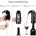 Miniatyrbillede 5 af 5: Automatisk vin dispenser elektrisk vinfilter ilter hælder karaffel med USB-oplader Black