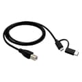 Miniatyrbilde 1 av 5: Smarttelefoner til skriver OTG-kabel Micro USB & Type C til USB-B ledning datakabel 1m