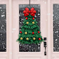 Miniatyrbillede 2 af 8: Stof julekrans til hoveddøren - Julepynt med hængende krog