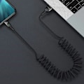 Pikkukuva 5 / 5: Kierretty USB Type-C -kaapeli, USB-kaapeli sisäänvetotoiminnolla, USB Type-C