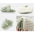 Miniatyrbillede 4 af 5: Voksne Unisex Dyresko Fluffy Plys Dinosaur Design Hjemmesko Sjove Triceratops Sko Anti-Slip Soveværelse Sko Orange 40-41