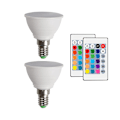 Miniatyrbillede 1 af 5: E14 LED Pære Smart Lyspære Farve Spotlight Neon Skilt RGB med Controller Lys Belysning Dæmpbar