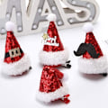 Miniatyrbilde 4 av 7: 8 stk Mini Julehatt Hårklipp Julehatt Hodebånd Glitter Julenissehatt Hårklipp Hodeplagg Hodebånd Julenissehatt for Barn Voksne Julenissen
