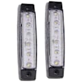 Miniatyrbilde 3 av 5: 12V 6 LED tilhengerposisjonslys, baklys, sidemarkeringslys, blinklys, instrumentbelysning (hvit)