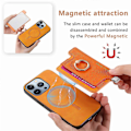 Pikkukuva 4 / 5: B5 iPhone 16 Pro Max -kotelo 2-in-1 Magneettinen Irrotettava Korttipidike Nahka+TPU Puhelin Kotelo - Keltainen Yellow