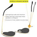 Miniatyrbilde 5 av 5: SDIGV Polariserte Hjerte Solbriller for Kvinner Mote Nydelig Stil Metallramme UV400 Beskyttelse Linse Gold Grey