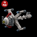 Miniatyrbillede 2 af 5: Moc Kaptajn Futured Comet Rumskib Byggeklodser Sæt Anime Højteknologisk Slagskib Mursten Model Samle Legetøj Børnegaver 73PCS