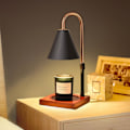 Miniatyrbilde 2 av 3: Dimbar Lysvarmer Lampe Lys Smelter Bordlampe Duftlys Holder For Krukke Lys Voks Smelting-hy Log   Black Cover